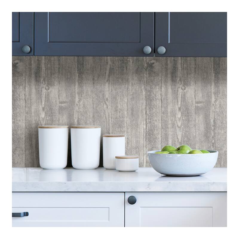 InHome Portland Wood Peel & Stick Wallpaper - 198in x 20.5in x 0.025in