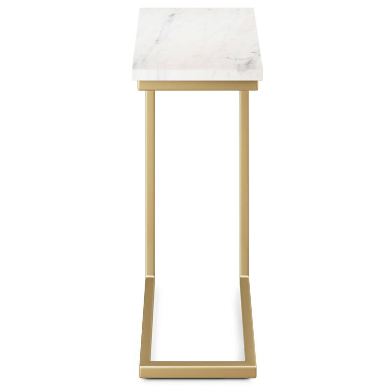 WYNDENHALL Rhonda 18 inch Wide Solid Metal Industrial C Side Table - 18 W x 10 D x 24 H