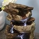 preview thumbnail 4 of 12, Sunnydaze Tiered Rock and Log Tabletop Fountain with LED Lights - 10.5-Inch