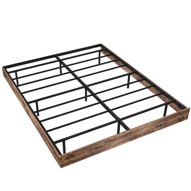 Floating RGB LED Bed Frame Heavy Duty Metal Platform Bed, No Box Spring Needed