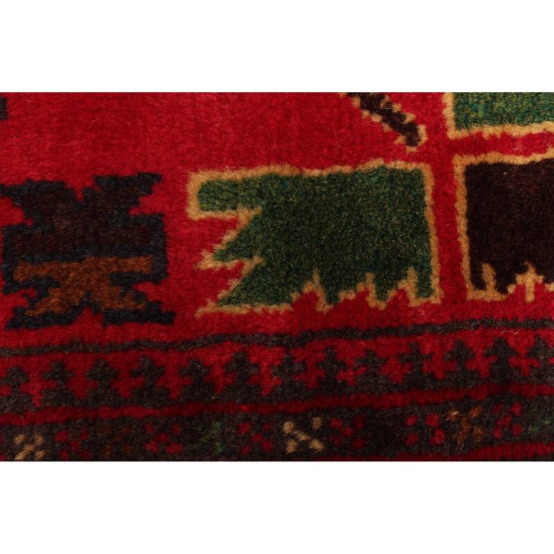 ECARPETGALLERY Hand-knotted Teimani Red Wool Rug - 2'9 x 4'10