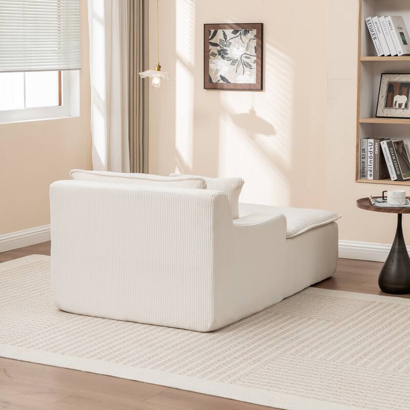 Right/Left Chaise Lounge Sofa Bed - No Assembly, Oversized Sleeper Chair - Living Room, Movie Room, Bedroom