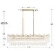 preview thumbnail 6 of 4, Addis 14 Light Aged Brass Chandelier - 51.75"W x 14.25"H x 14"D