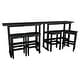 preview thumbnail 4 of 53, Lehigh 6-Piece Outdoor Balcony Set - Bar-height Black