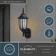 preview thumbnail 5 of 11, Rogers Park Aluminum 6.25-in. W 1 Light Motion Sensor Dusk to Dawn Outdoor Wall Lantern Clear Glass