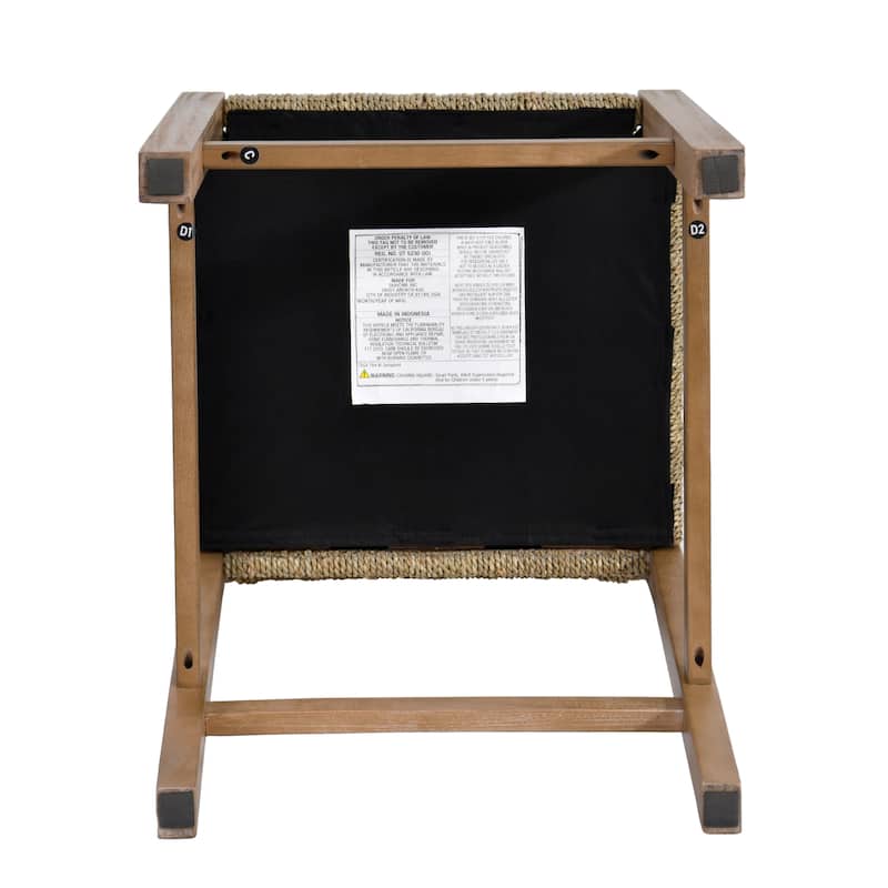 Couture 24" Height Weave Seagrass Rattan Counter Stools - 17.6"W x 20.7"L x 39.4"H