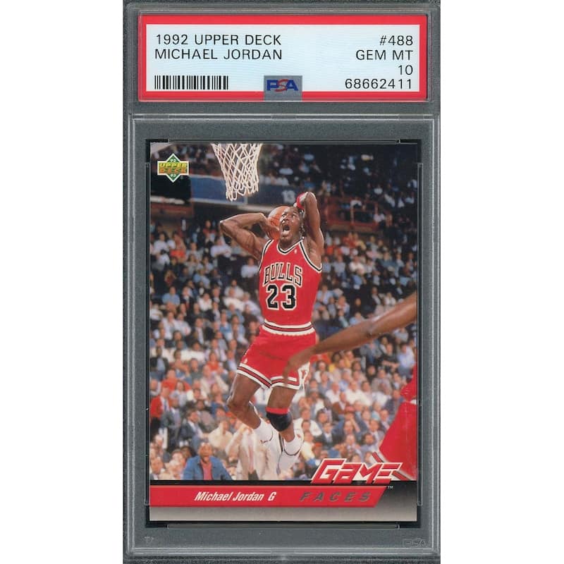 Michael Jordan 1992 Upper Deck Basketball Card #488 Graded PSA 10 - 8'6" x 11'6"