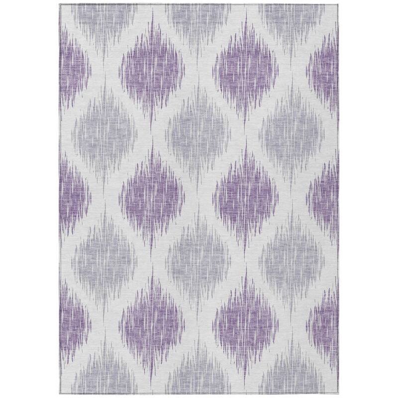 HomeRoots Ikat Transitional Rectangle Outdoor Rug