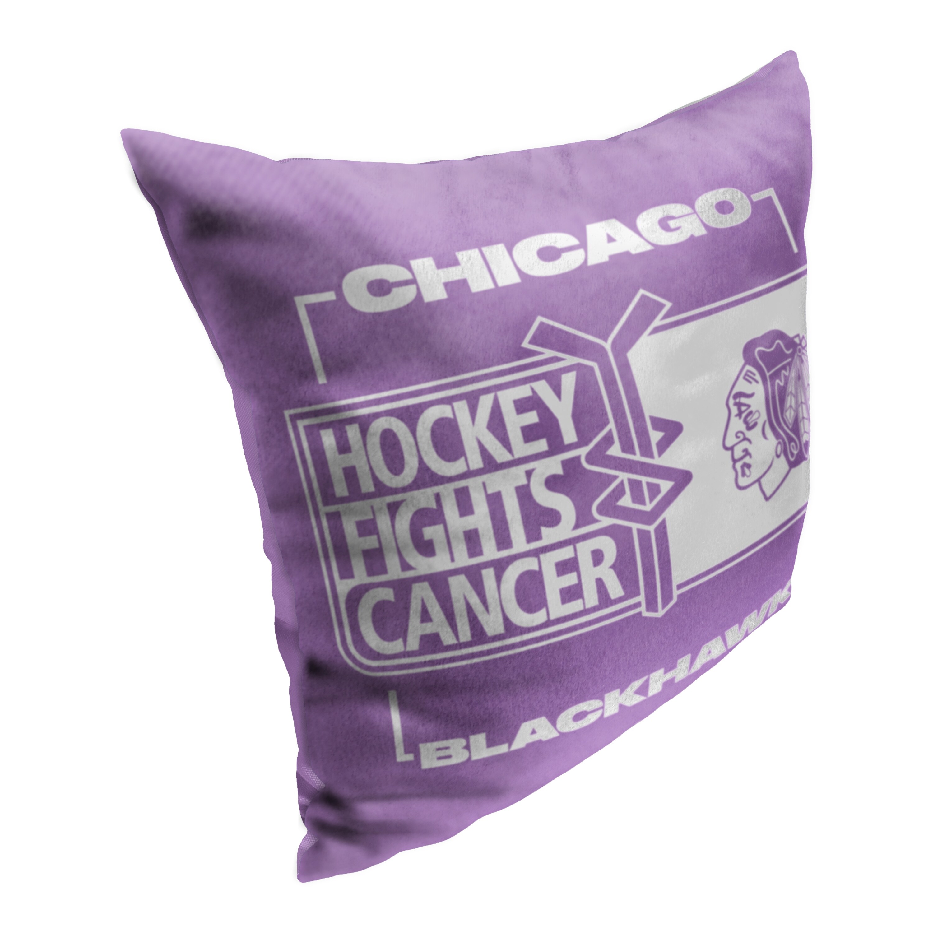 NHL Chicago Blackhawks Hockey Fights Cancer 18 Inch Throw Pillow Bed Bath Beyond 39138490