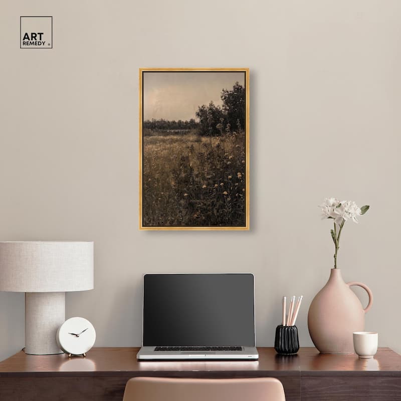 Vintage Meadow Canvas by Art Remedy