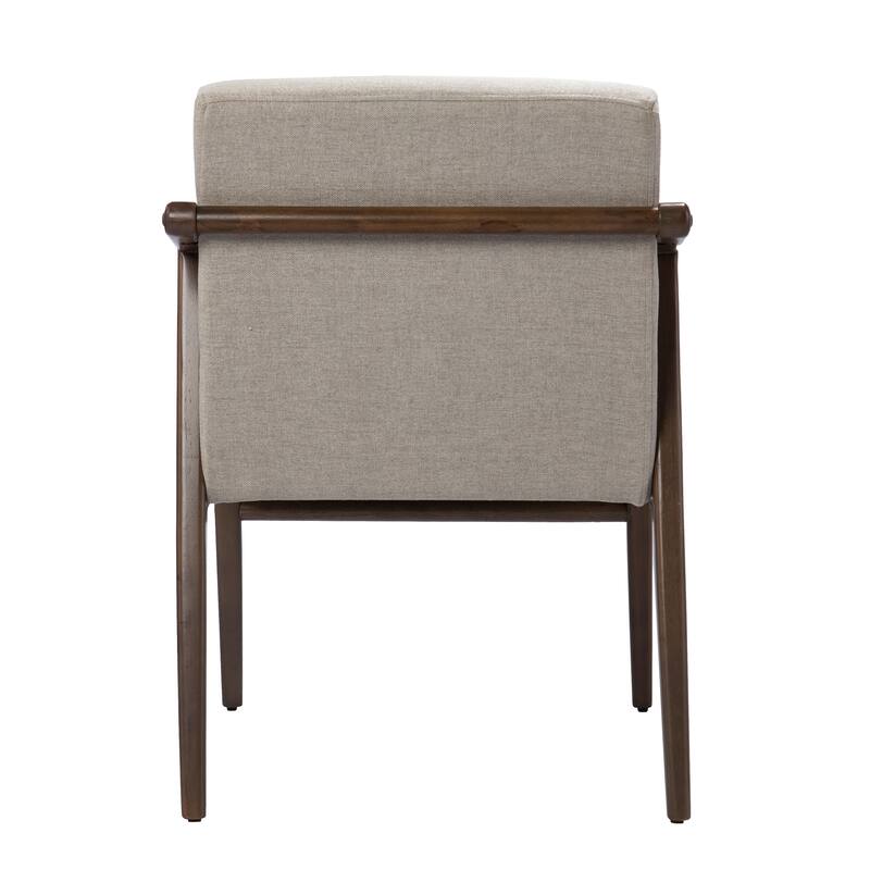 SEI Furniture Diane Beige Wood Accent Chair