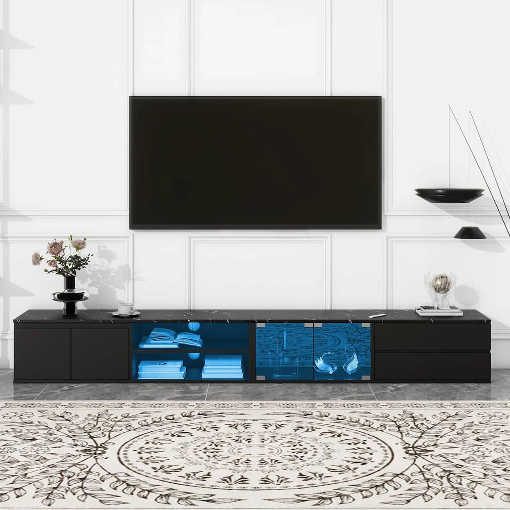Modern APP-Controlled LED TV Stand for TVs up to 105''