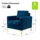 preview thumbnail 45 of 43, Ganymedes Modern Velvet Accent Arm Chair with Golden Legs by HULALA HOME