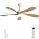 preview thumbnail 1 of 14, Sofucor 45/52 Inch Ceiling Fan with Remote & Lights Quiet DC Motor 5 Blade High CFM Modern Fan 52'' Remote Control - White with light wood grain
