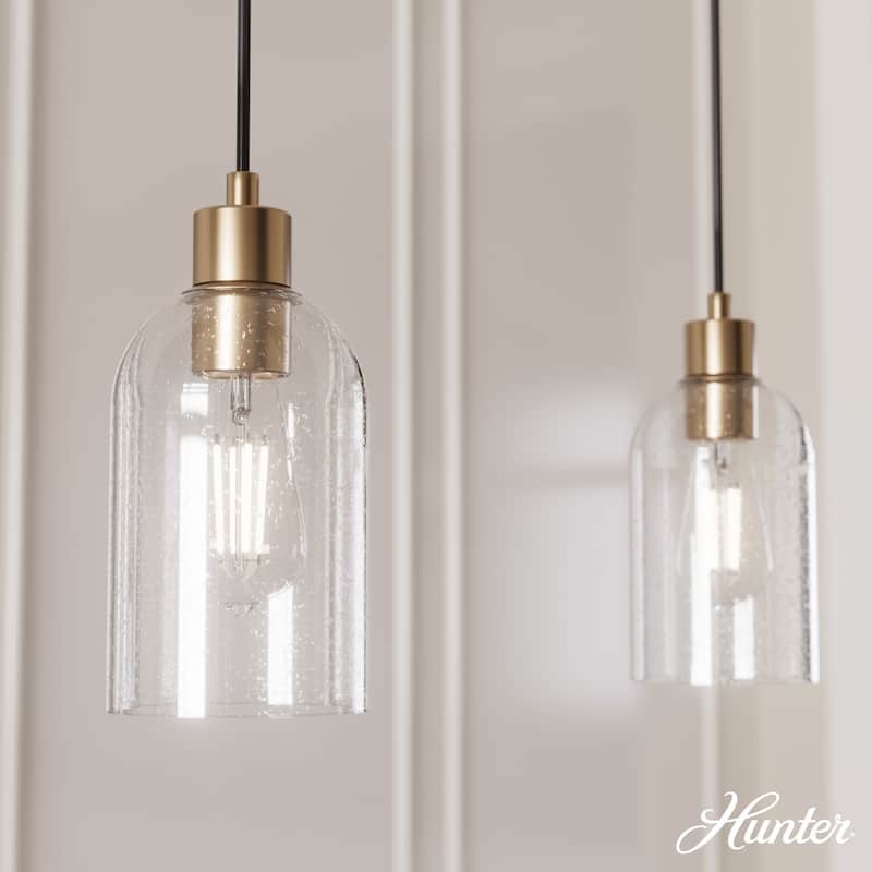 Hunter Lochemeade 1-Light Mini Pendant - Kitchen Island, Dining Room - Modern Farmhouse, Contemporary, Industrial - Alturas Gold