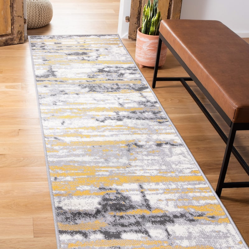World Rug Gallery Vintage Abstract Modern Area Rug