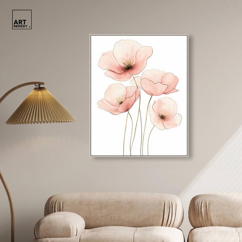 Pink Petal light Canvas by Art Remedy