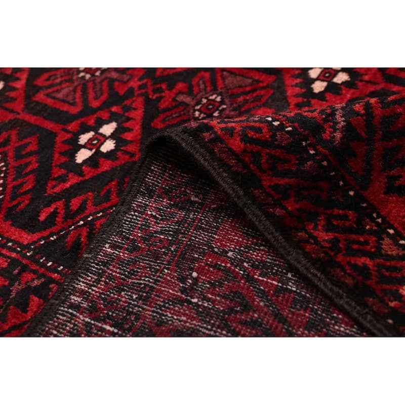 ECARPETGALLERY Hand-knotted Teimani Red Wool Rug - 5'4 x 13'0