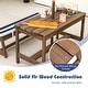 preview thumbnail 11 of 19, Kids Picnic Table and Bench Set with Cushions and Height Adjustable Umbrella - 35" x 17.5" x 20"