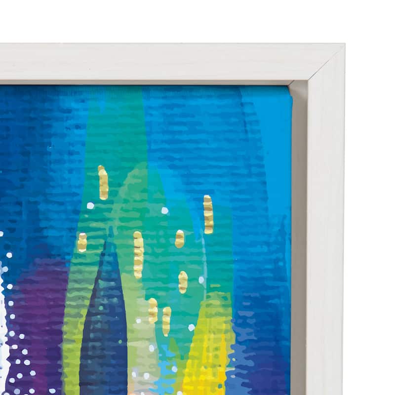 Kate and Laurel Sylvie EV Bright Brush Strokes 033 Framed Canvas by Ettavee