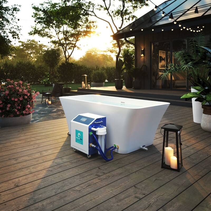 PULSE PolarSpa 67 inch Cold Plunge Tub with Chiller and Heater, Filtration System and Cover