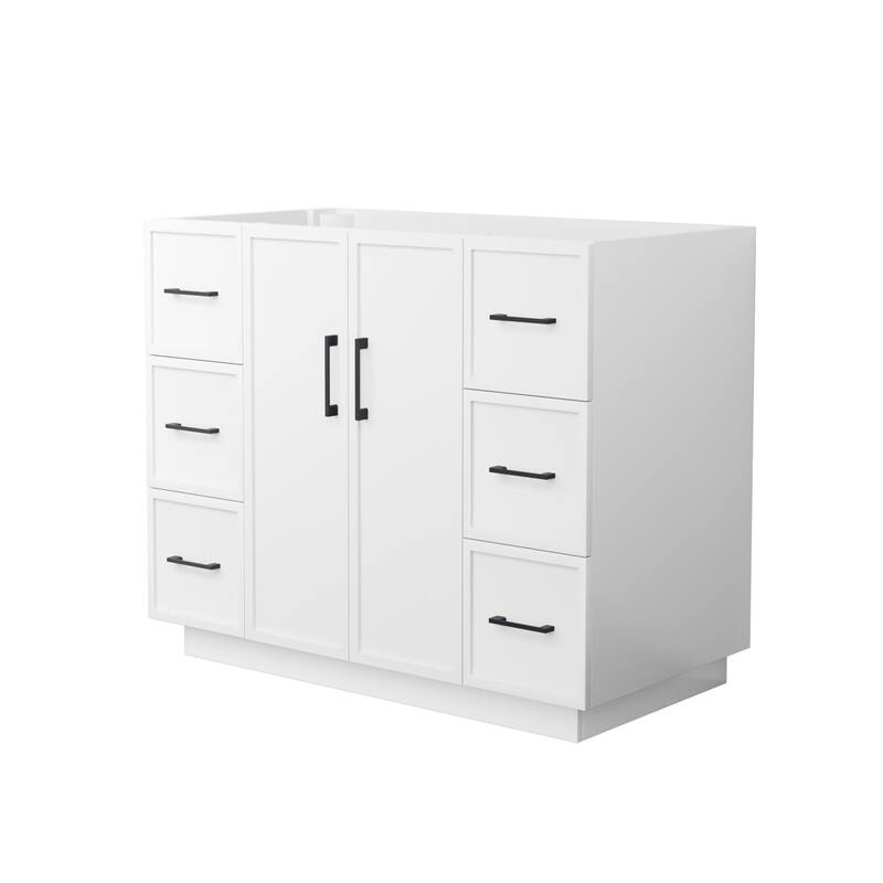 Wyndham Collection WCH7474-42S-CXSXX-MXX Elan TK 42" Single Free - White / Matte Black Hardware