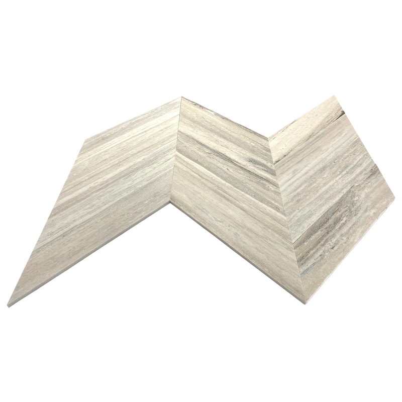 Apex Marble 4" x 16" Chevron Honed Tile
