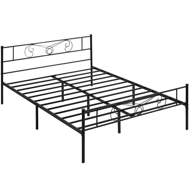 Double curved flower simple iron bed