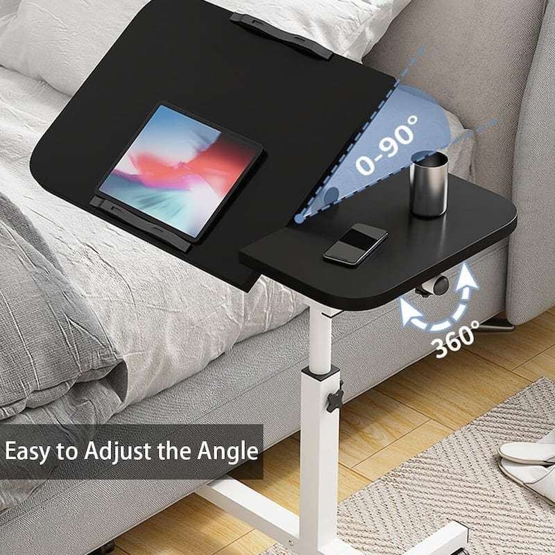 Height Adjustable Mobile Laptop Computer Table, Desk