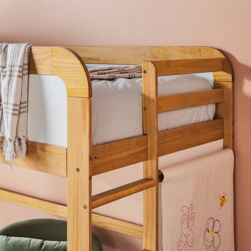 Walker Edison Twin Loft Bed with Ladder