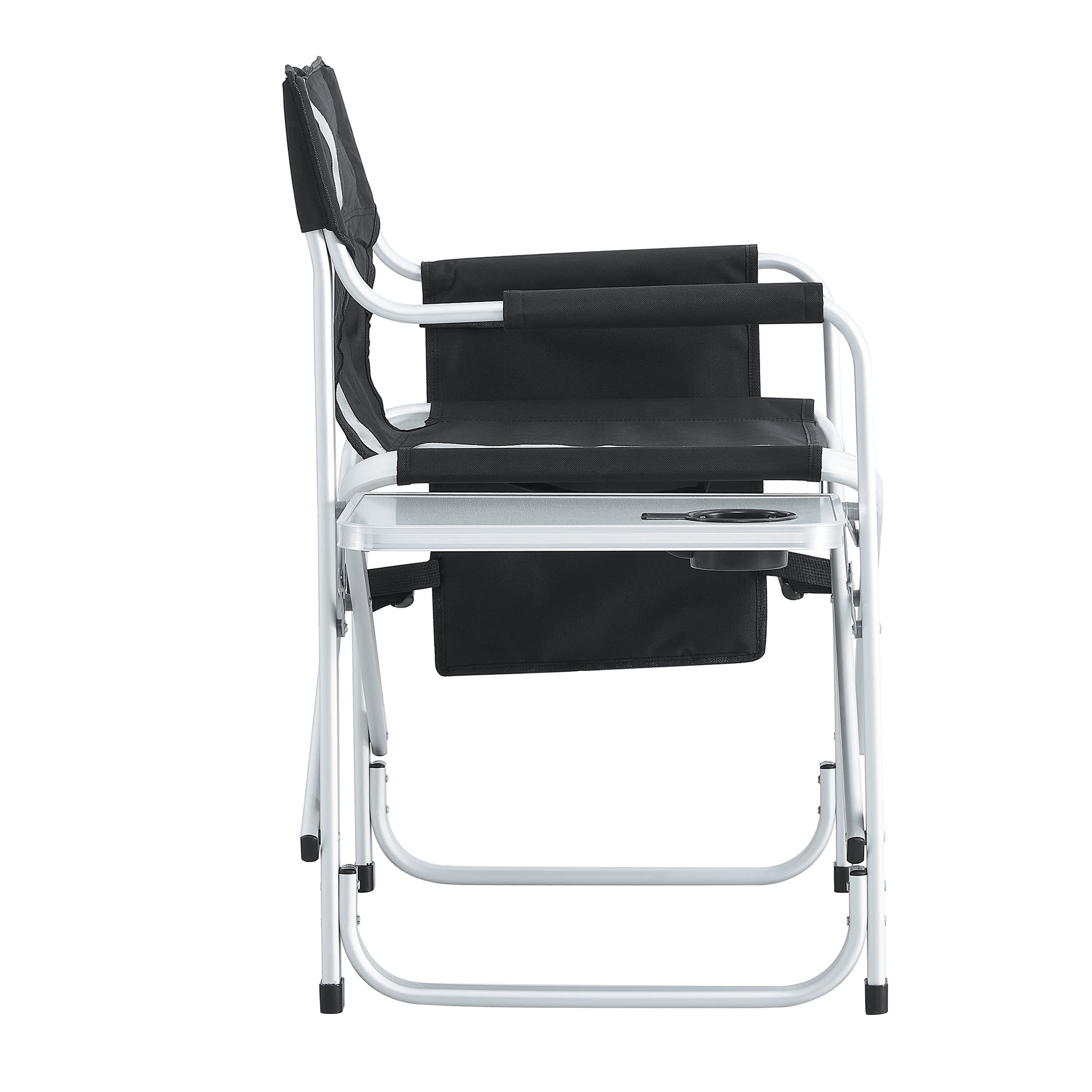 Folding beach chair with side sales table