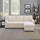 Morden Fort Velvet Reversible Sleeper Sectional Sofa L-Shape with big Storage