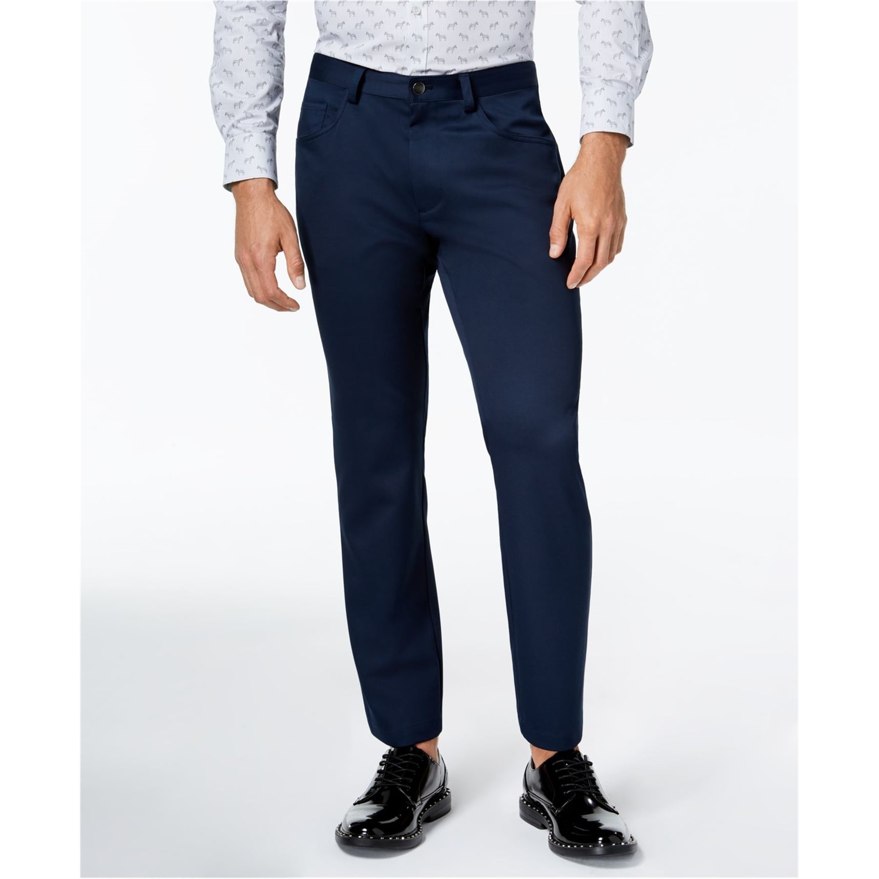 I-N-C Mens Ryder Casual Trousers Grey 30W x 32L
