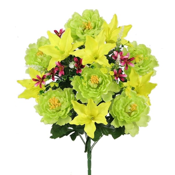 Spring Artificial Flowers and Mixed Bush - Stems Arrangement, - Bed ...