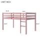 preview thumbnail 12 of 43, Solid Rubber Wooden Twin Loft Bed with Ladder and Strengthened Slats