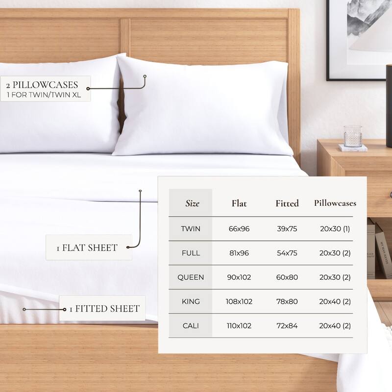 Linery & Co. Turkish Cotton Double-Brushed Solid Color Flannel Bed Sheet Set