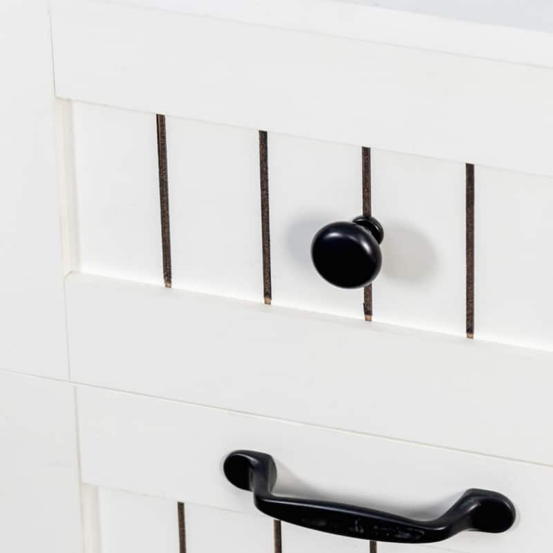 Laundry Cabinet with 2 Removable Laundry Baskets and 2 Drawers