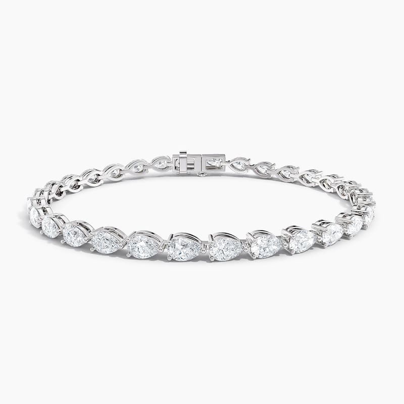 Auriya 14K Gold Lab Grown Pear Diamond East-West Tennis Bracelet 6.00 ct. tw. (F-G VS) - White - 6.00 ct. tw.