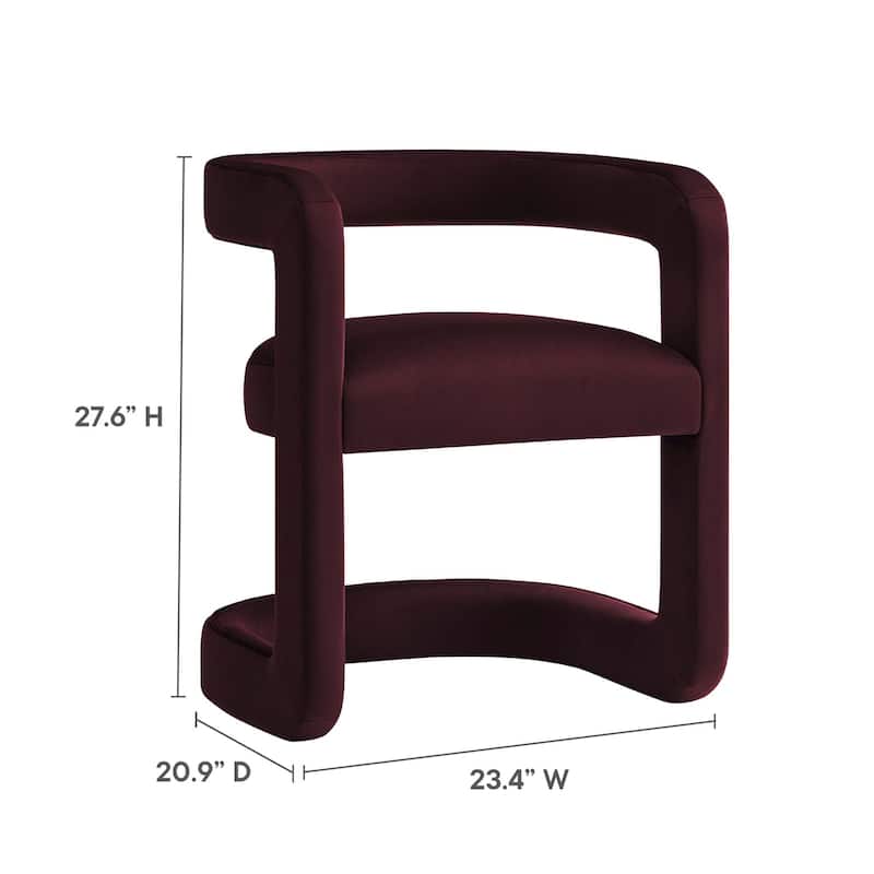 Winslow Barrel Performance Velvet Dining Chair