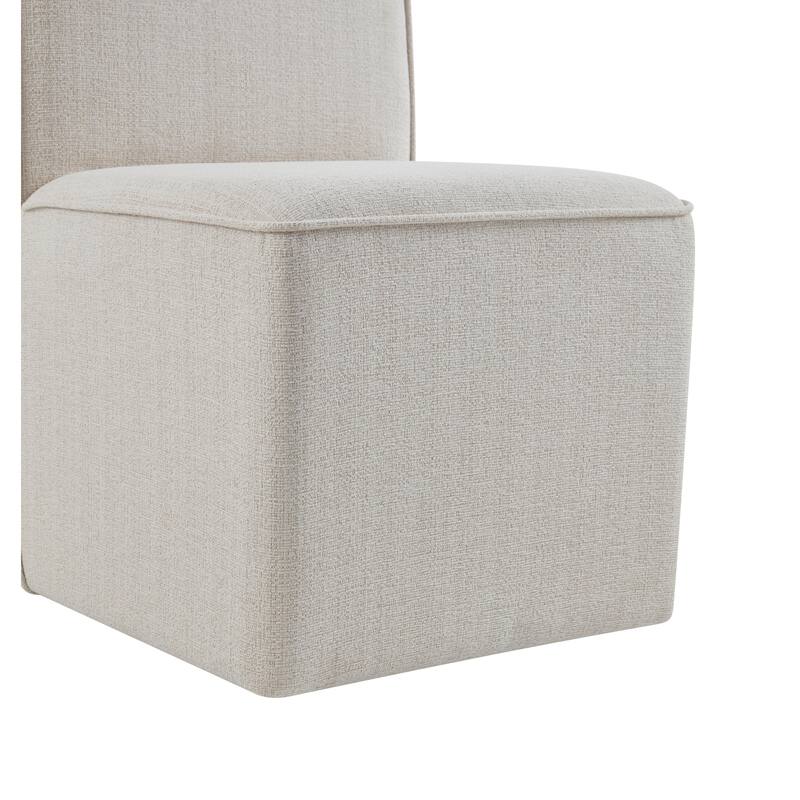 Modern 2 Piece Kitchen Dining Chair Set with Hidden Casters, Stain Resistant, Waterproof for Dining Room Kitchen Living Room
