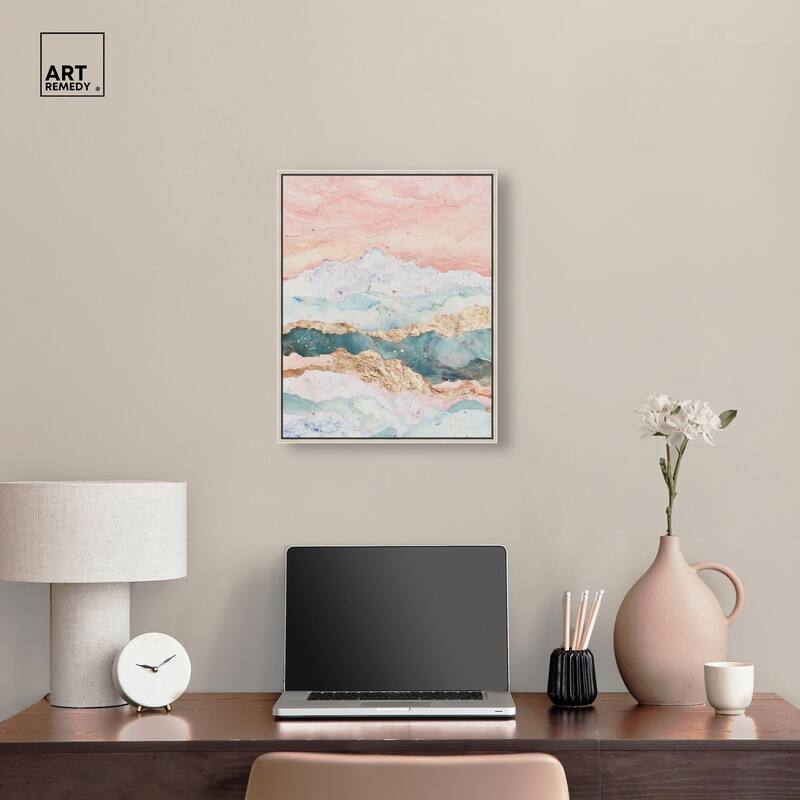 Rose Quartz Ridge Canvas by Art Remedy
