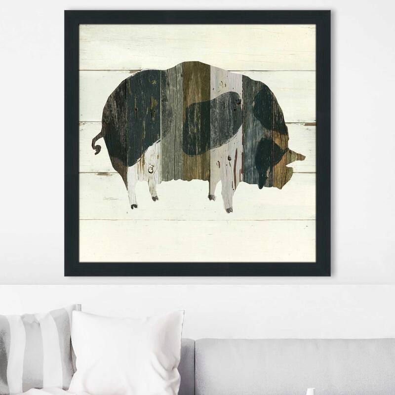"Woodgrain Pig" by Carol Robinson Print on Acrylic.