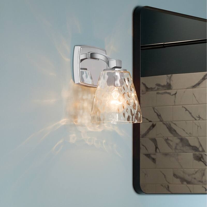 Kichler Lighting Marant 9.5" 1-Light Wall Sconce with Clear Water Glass in Chrome