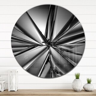 Designart 'Futuristic Crystal Background' Oversized Modern Wall CLock
