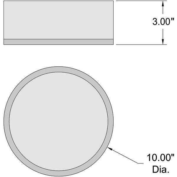 Access Lighting Aero Flush Mount - 10" - Chrome Finish - Replaceable LED