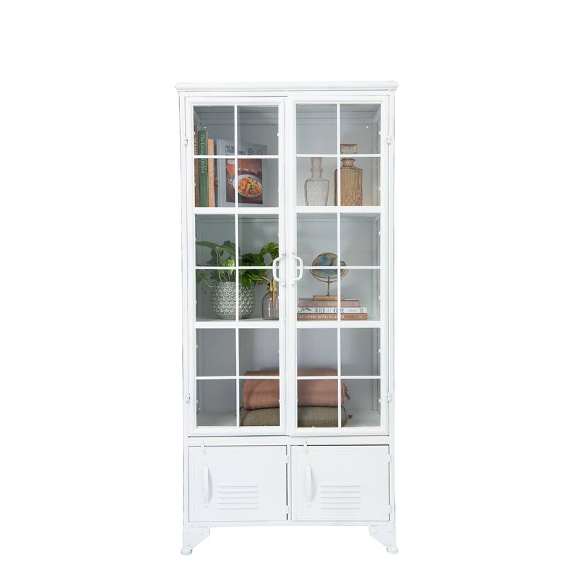 Metal Cabinet with 3 Shelves & 4 Doors