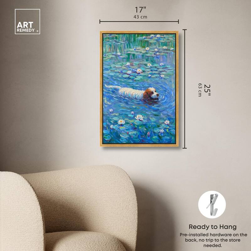 Lily Lagoon III Canvas by Art Remedy
