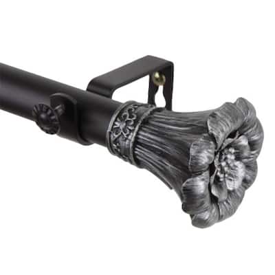 Tension Rod for Curtains, Adjustable Window Curtain Rod, Black Decorative Rod, Home Decor, Easy Install - 84