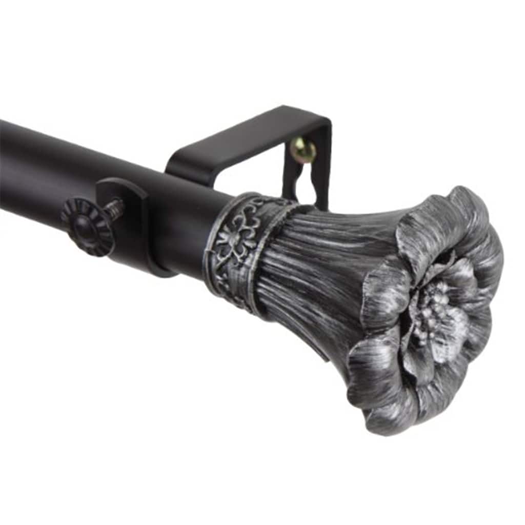 Tension Rod for Curtains, Adjustable Window Curtain Rod, Black Decorative Rod, Home Decor, Easy Install - 84