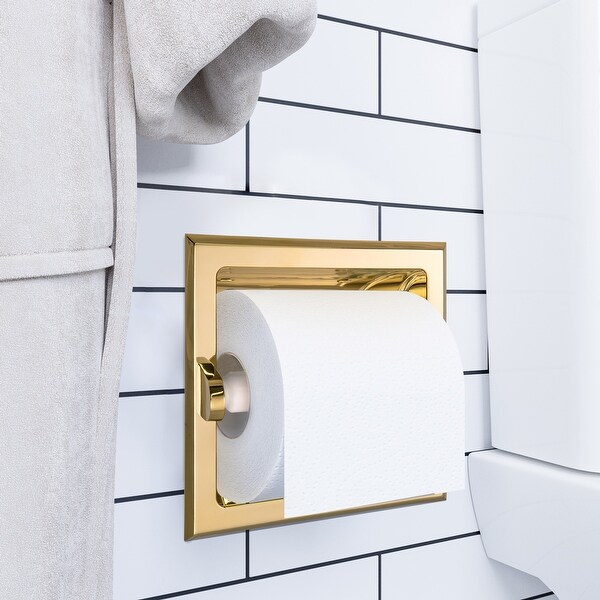 Brushed brass paper towel holder sales